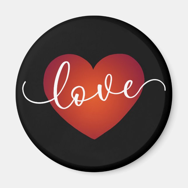 Simple Love Calligraphy Valentine | Magnet (Front)