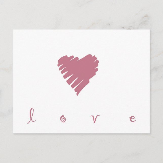 simple love design postcard (Front)