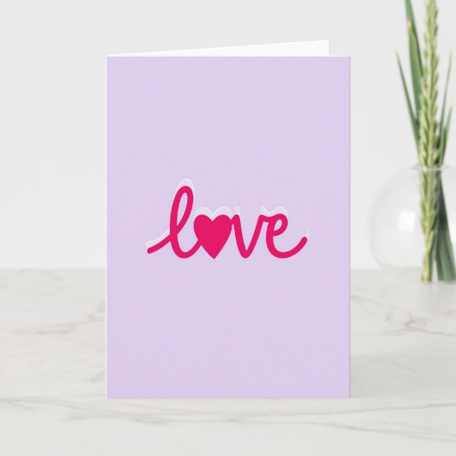Simple Love Heart Layered Card (Front)