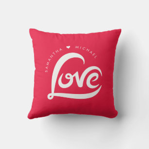 Simple Love Heart Valentines Day Cushion