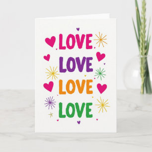 Simple Love Hearts Card