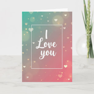 Simple Love Hearts Pattern Card