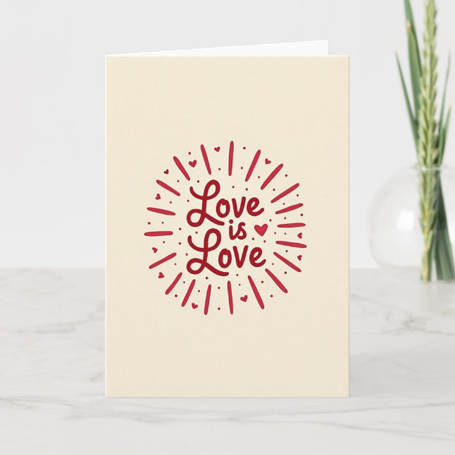 Simple Love Is Love Burst Card (Front)