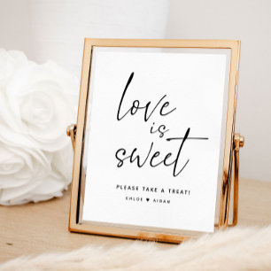 Simple Love is Sweet Wedding Favour Sign