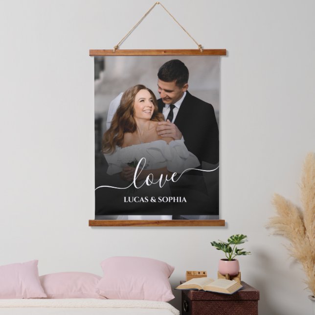Simple Love Photo Wall Tapestry (Bedroom)