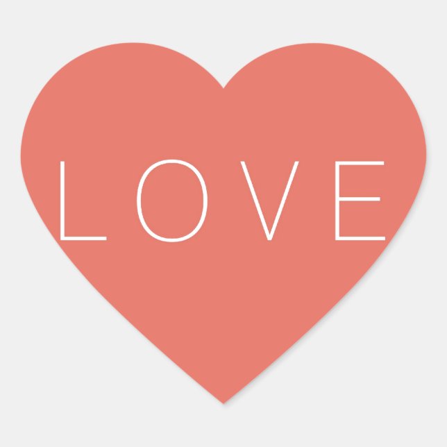 Simple love pink circle heart sticker (Front)