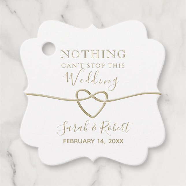 Simple Love Quote Wedding Favour Tags (Front)