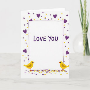 Simple Love You Birds Card