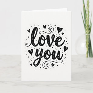 Simple Love You Dotted Card