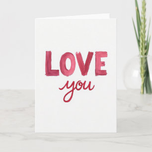 Simple Love You Handwritten Card