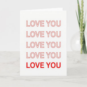 Simple Love You Pattern Card