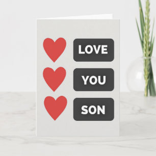 Simple Love You Son Card