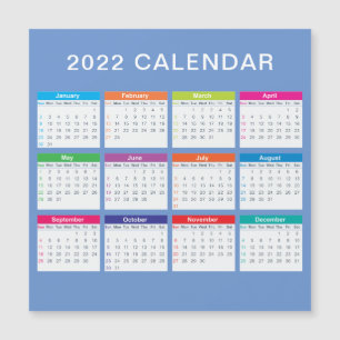 Simple Lovely Colourful 2022 Calendar