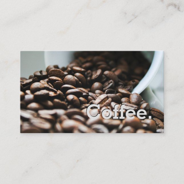 Simple Loyalty Cup and Beans Coffee Punch-Card Card (Front)