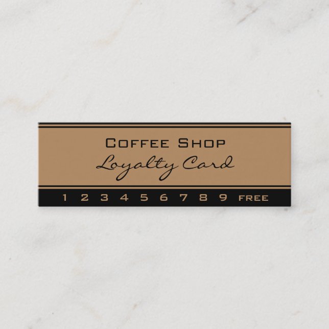 Simple Loyalty Gold Black Punch Card (Front)
