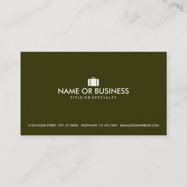 simple luggage business card (Front)