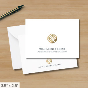 Simple Luxe Business Logo  Card