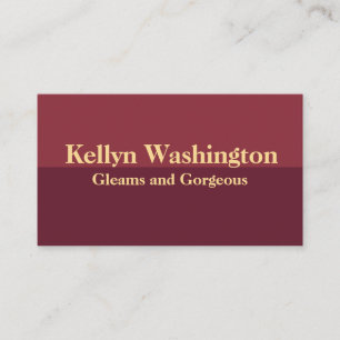 Simple Luxurious Magenta Peach Makeup Artists Business Card