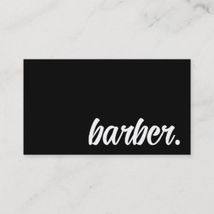 Simple luxury black & white barber typography business card
