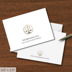 Simple Luxury Gold Scales of Justice Card