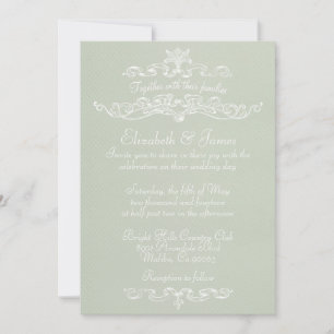 Simple Luxury Ivory Wedding Invitations