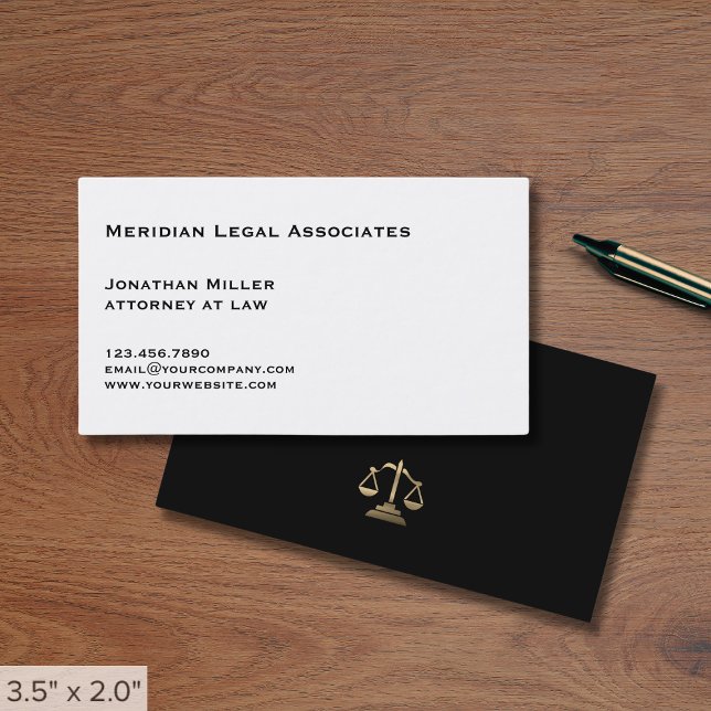 Simple Luxury Lawyer Business Card (Creator Uploaded)
