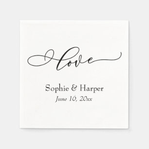 Simple Luxury Script Font Love Typography Napkin