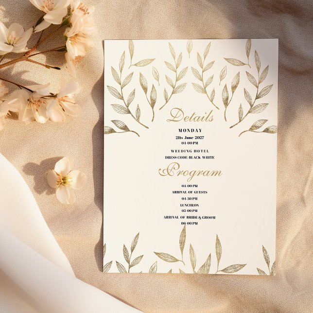 Simple luxury white gold foliage Details Program (Simple luxury white gold foliage Details Program)