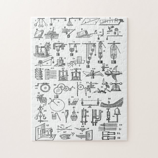 Simple Machines ~ Mechanical & Physics Devices ~ Jigsaw Puzzle (Vertical)