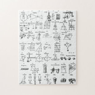Simple Machines ~ Mechaniks ~ Ephraim Chambers  ~ Jigsaw Puzzle