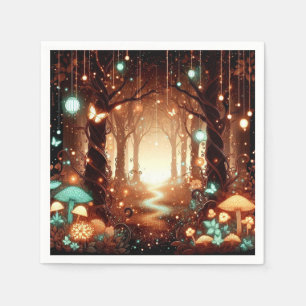 Simple Majestic Enchanted Forest Baby Shower Napkin