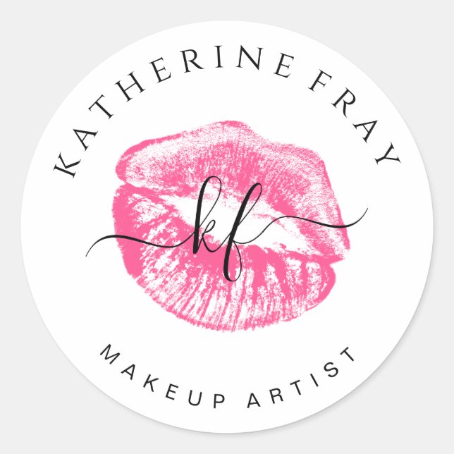 Simple Makeup Artist Logo Sticker (Front)