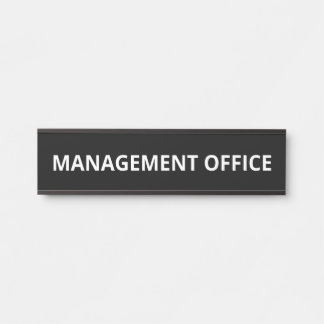 Simple Management Office Door Sign