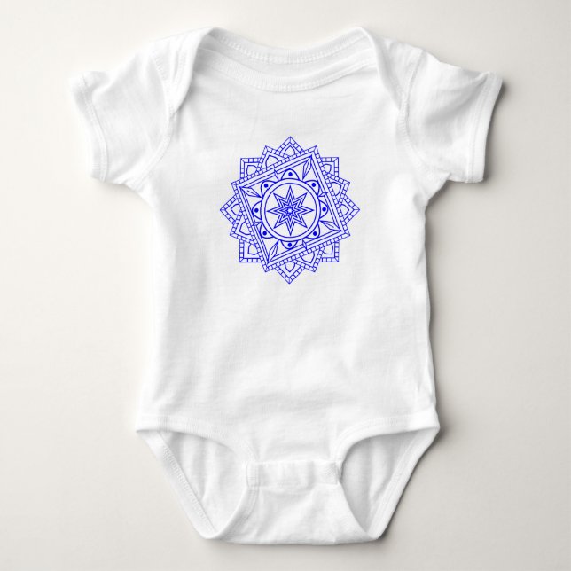 Simple Mandala 2 Baby Bodysuit (Front)
