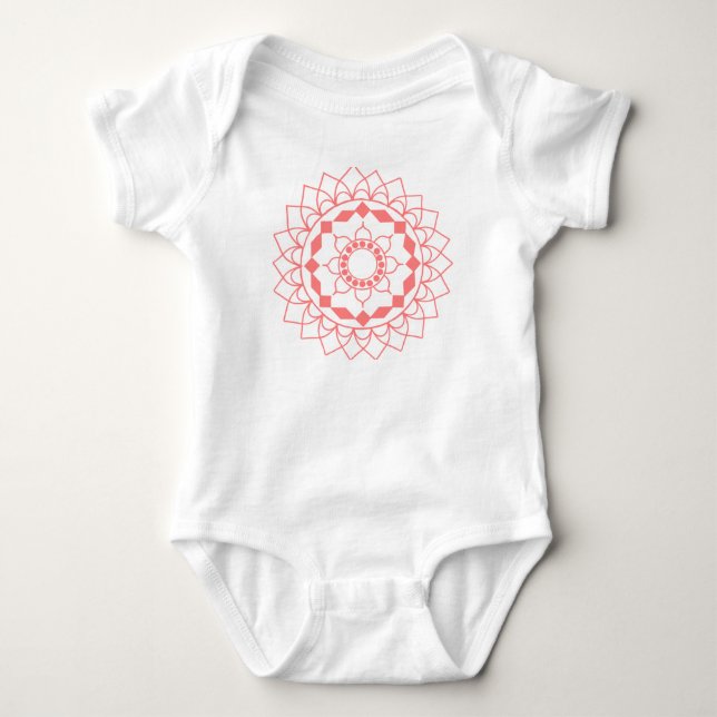 Simple Mandala Baby Bodysuit (Front)