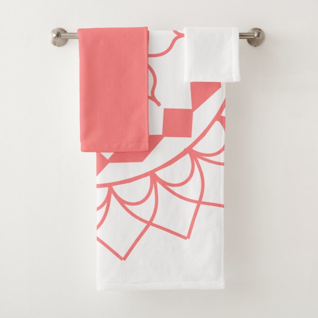 Simple Mandala Bath Towel Set (Insitu)