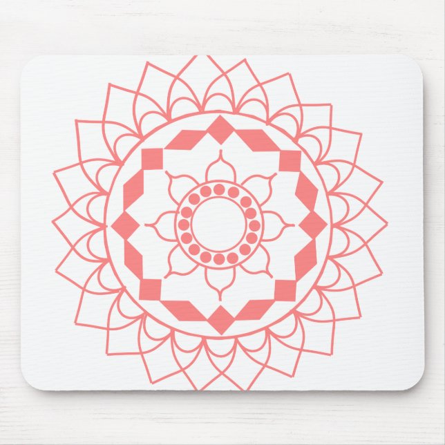 Simple Mandala Mouse Pad (Front)