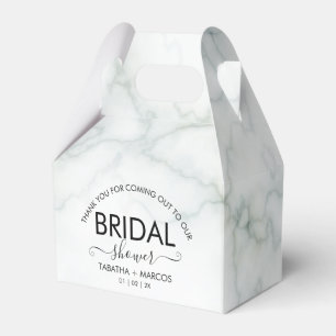 Simple Marble Script Elegant BRIDAL Shower Favour Box