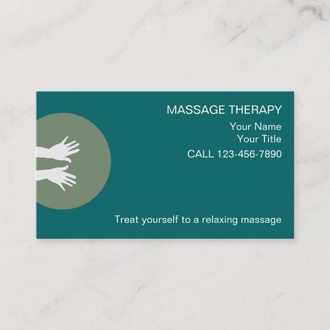 Simple Massage Business Cards (Front)