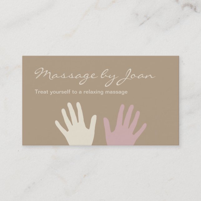 Simple Massage Business Cards (Front)