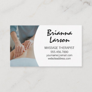 Simple   Massage Therapist Business Card