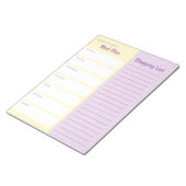 Simple Meal Planner Shopping List Personalised Notepad (Angled)