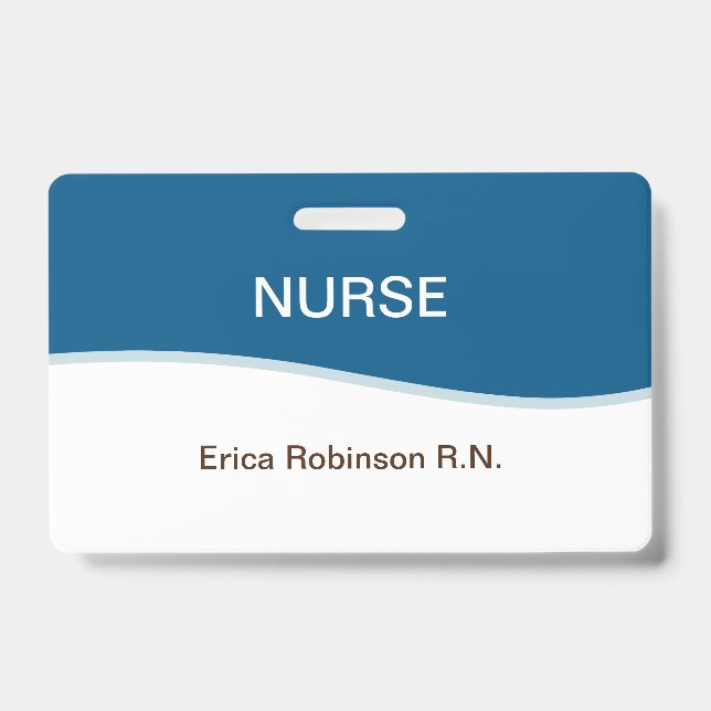 Simple Medical Nurse Hospital ID Badges (Front)