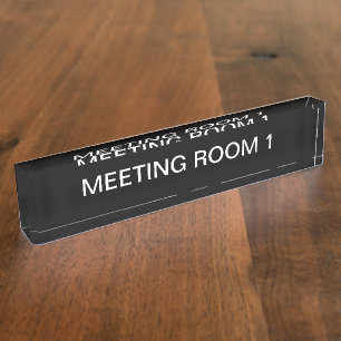 Simple Meeting Room Theme Nameplate