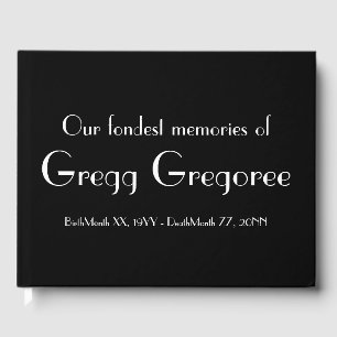 Simple Memorial Guest Book
