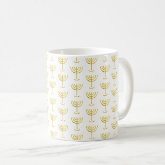 Simple Menorah Gold Foil Coffee Mug