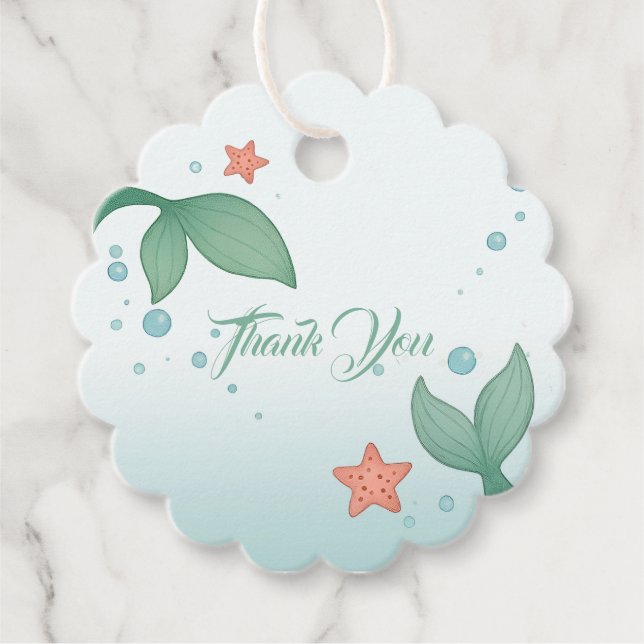 Simple mermaid's tails favour tags (Front)