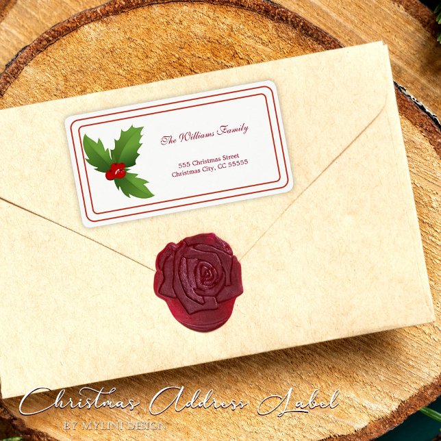 Simple Merry Christmas Address Label (Creator Uploaded)