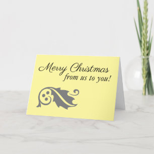 Simple "Merry Christmas from us to you!" Card
