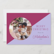Simple Merry Christmas Photo Holiday Card